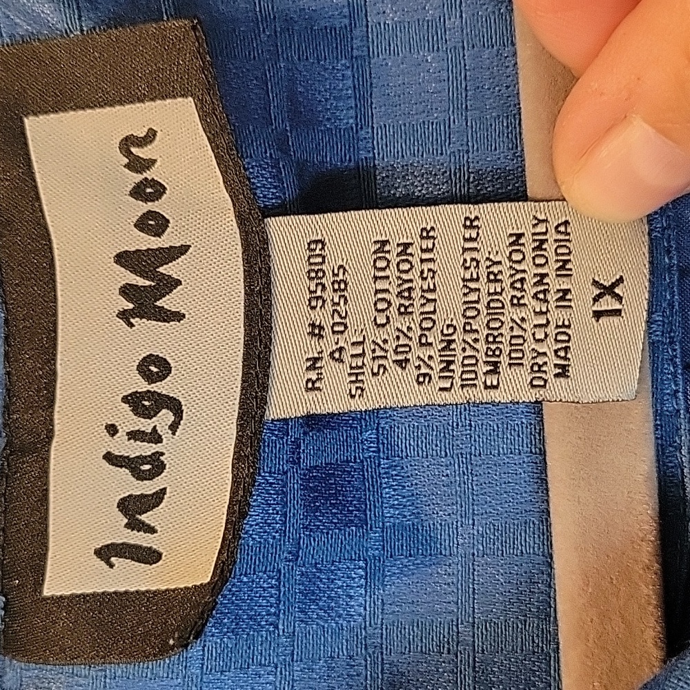 Indigo Moon Patchwork Embroidered Jacket - image 4